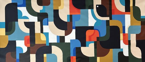 Geometric Puzzle Solving by Samantha Malone, Painting for Sale on Singulart