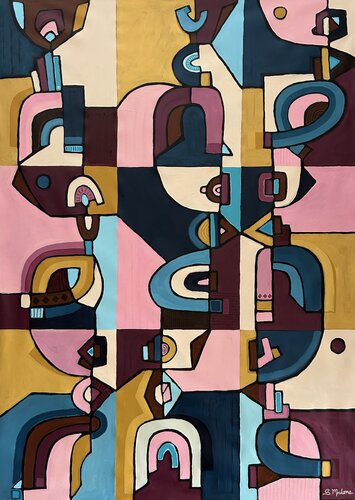 Holding the Formation di Samantha Malone, Pittura in vendita su Singulart