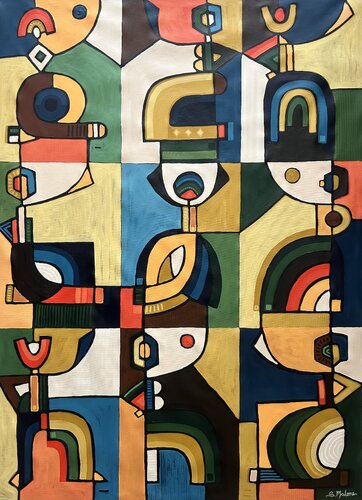 Dancing Between Moons by Samantha Malone, Painting for Sale on Singulart