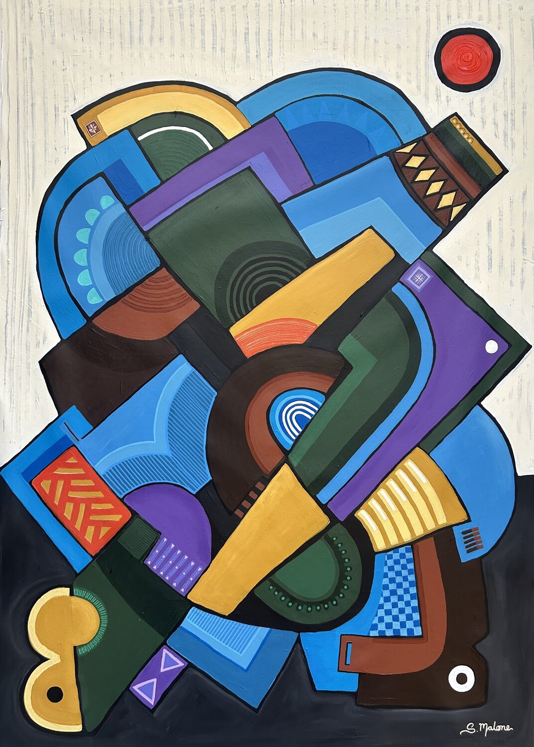 The Assembled Puzzle Samantha Malone Origineel schilderij te koop