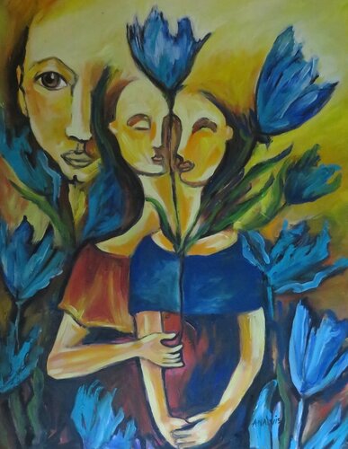 La Paz del Yo/The Peace Within van Analvis Somoza Jimenez, Schilderij te koop op Singulart