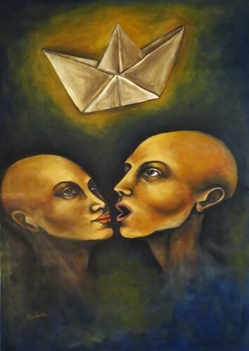 Voces navegantes van Analvis Somoza Jimenez, Schilderij te koop op Singulart