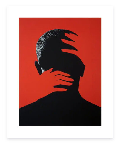 Embrace (Red, Black, Hands) von Joe Webb, Druck kaufen auf Singulart