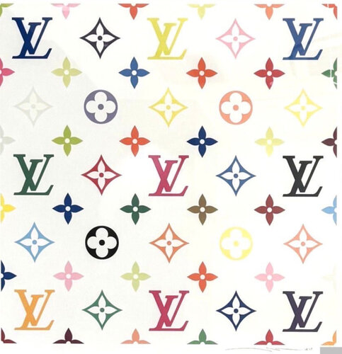 LV Murakami Multicolor Monogram (White, Louis Vuitton, LV) di Takashi Murakami, Stampa in vendita su Singulart