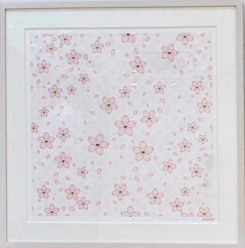 LV Pink Cherry Blossom ( Louis Vuitton, LV) van Takashi Murakami, Afdruk te koop op Singulart
