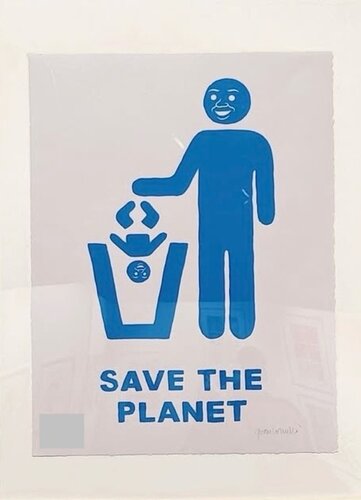 Save The Planet (Blue) von Joan Cornellà, Druck kaufen auf Singulart