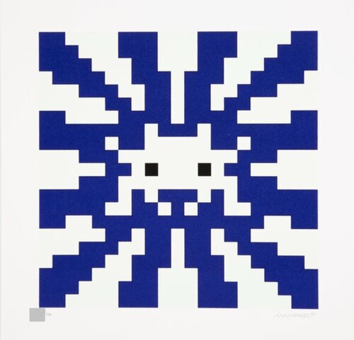 Sunset (Blue, White, Glow in Dark) by Invader, Print for Sale on Singulart