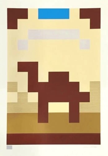 Camel (Cigarette, Brown, Beige) van Invader, Afdruk te koop op Singulart