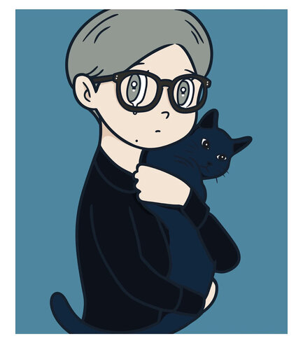 Eyewater Animal version (Cat Blue) by YUYA HASHIZUME, Print for Sale on Singulart