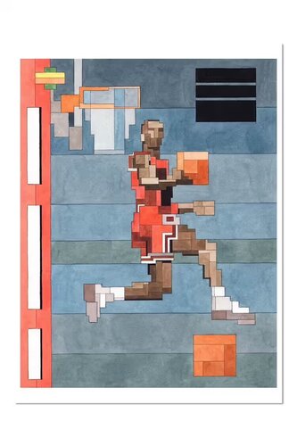 MJ (Michael Jordan, Fleer) van Adam Lister, Afdruk te koop op Singulart
