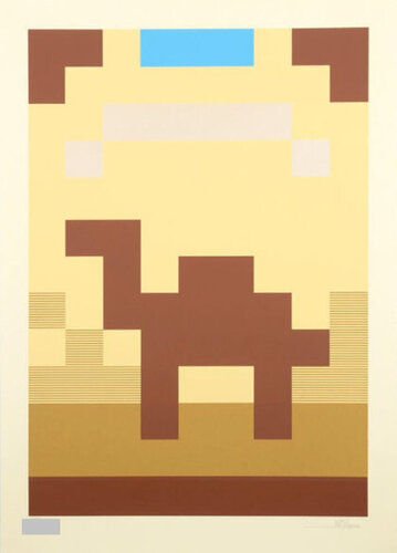 Camel ( Cigarettes, Brown) by Invader, Print for Sale on Singulart