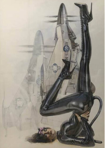 Giclée #SP89 ( Sexy Robot, Hello Kitty, Plane) van Hajime Sorayama, Afdruk te koop op Singulart