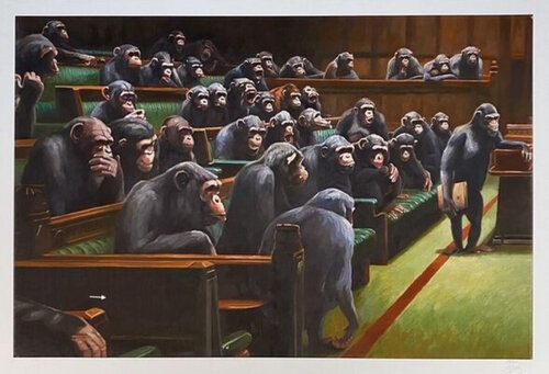 Monkey Parliament van Mason Storm, Afdruk te koop op Singulart
