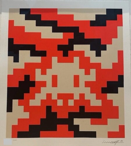 CAMO S-3C-M4 ( Orange, Black, Camouflage) von Invader, Druck kaufen auf Singulart