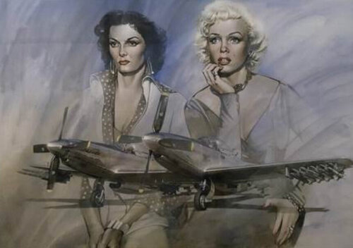 Giclée #SP39 ( Sexy Robot, Monroe & Taylor, Plane) by Hajime Sorayama, Print for Sale on Singulart