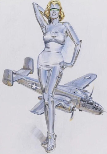 Giclée #SP 90 ( Sexy Robot, Plane , Marilyn Monroe ) von Hajime Sorayama, Druck kaufen auf Singulart