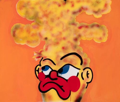 Hothead (Large,Hot Head, Yellow,  Red) van Slawn, Afdruk te koop op Singulart