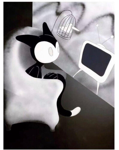 There is nothing but there is ( Sock the Ghost Cat) von Ayano Nakano, Druck kaufen auf Singulart