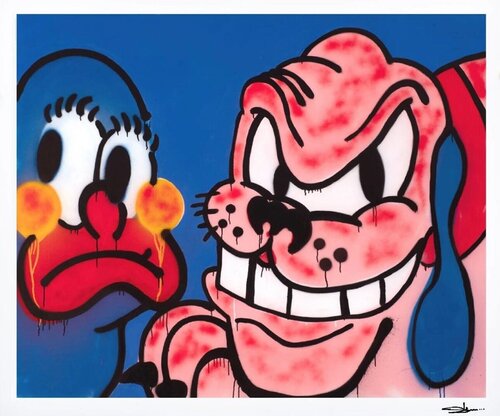 Air Slawn (Dog, Puppy) von Slawn, Druck kaufen auf Singulart