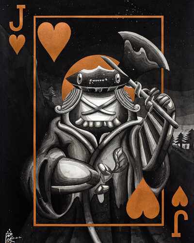J (Joker, Black, Cards) di Fajar Amali, Opera su carta in vendita su Singulart