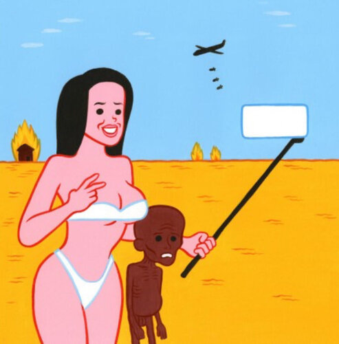 KUJITOLEA ( Woman, Bikini, Selfie) von Joan Cornellà, Druck kaufen auf Singulart
