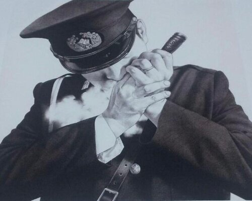 Untitled  (Police man) von Shohei Otomo, Druck kaufen auf Singulart