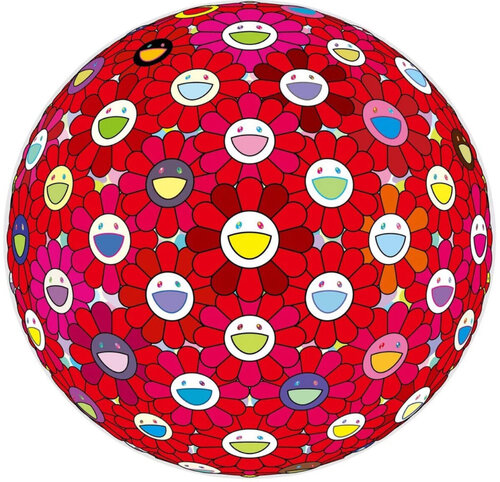 Fireball ( Red, Flowers, Flowerball) van Takashi Murakami, Afdruk te koop op Singulart