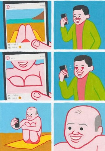 Instaboobs( Instagram , Boobs) van Joan Cornellà, Afdruk te koop op Singulart