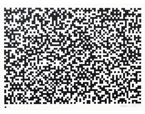 Binary Code (Black) von Invader, Druck kaufen auf Singulart