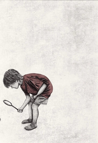Power (Magnifying Glass, Boy) von Andrew Scott, Druck kaufen auf Singulart