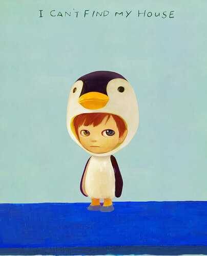 Penguin in Puddle von Mayuka Yamamoto, Druck kaufen auf Singulart
