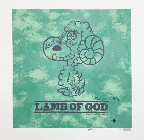 Lamb of God ( Green, Saint Michael (SAINT Mxxxxxx), Readymade) von Yuta Hosokawa, Druck kaufen auf Singulart
