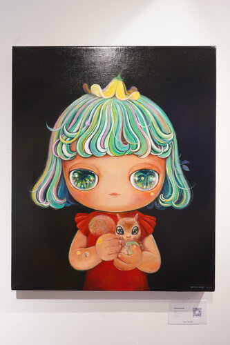 Squirrel from Coconut Tree by Onanong Jang, Painting for Sale on Singulart