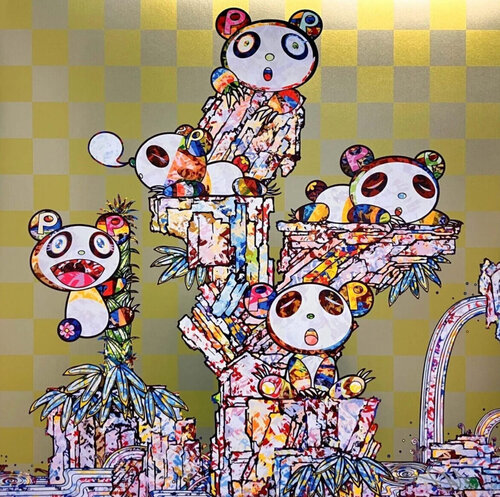 Panda cubs Panda cubs (Gold, 5, Sleeping) van Takashi Murakami, Afdruk te koop op Singulart