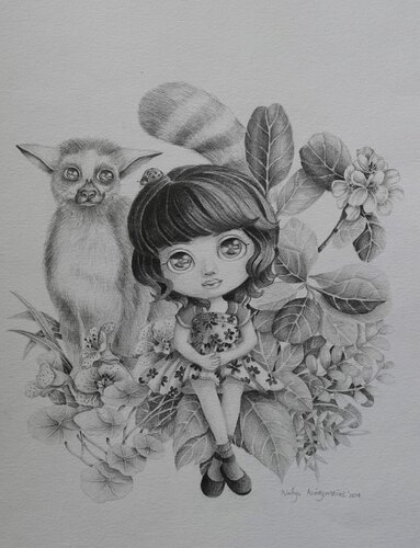 Side by Side by Wahyu 'Adin' Wiedyardini, 종이 for Sale on Singulart
