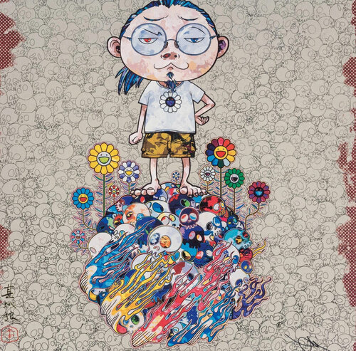 Flowers and Death and Me by Takashi Murakami, Print for Sale on Singulart