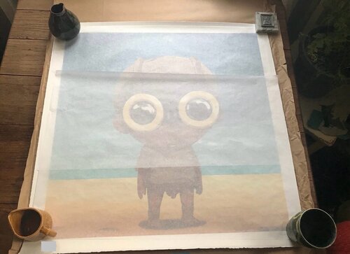 Little Big Head ( Brown, Fly boy) by Hebru Brantley, Print for Sale on Singulart