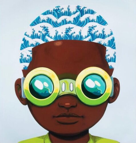 No Durag and The Water's Choppy (Waves Pt. 3) by Hebru Brantley, 版畫 for Sale on Singulart