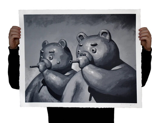 Bears with Blowguns von Tvorogov Brothers, Druck kaufen auf Singulart
