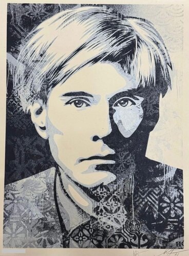 Andy Warhol (Silver) van Shepard Fairey, Afdruk te koop op Singulart