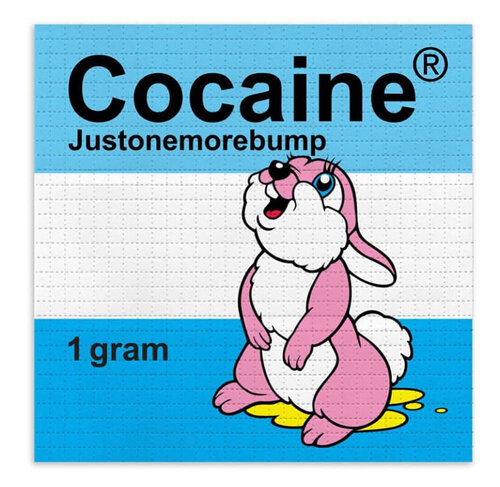 Just One More Bump (Cocaine, Bunny, Blotter Paper) de Ben Frost, Impresión a la venta en Singulart