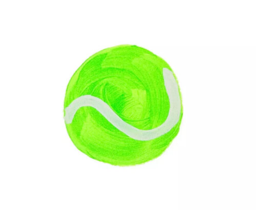 Tennis Ball (Saturday Night Specials, Jealous Gallery) von David Shrigley, Druck kaufen auf Singulart