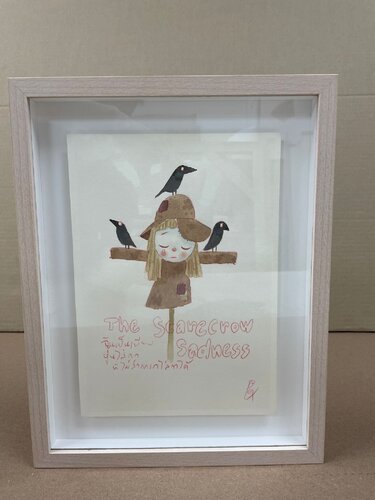 The Scarecrow Sadness by Pitakpong Pex, 종이 for Sale on Singulart
