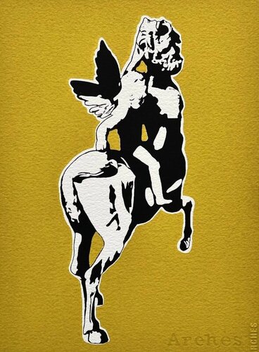 The Centaur (Sagittarius, Yellow) von Blek le Rat, Druck kaufen auf Singulart