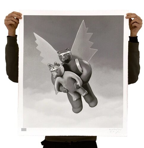 Bear and Fox are Flying by Tvorogov Brothers, Print for Sale on Singulart