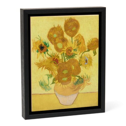 Ceramic tile in wooden frame Sunflowers by Vincent van Gogh, 인쇄 for Sale on Singulart