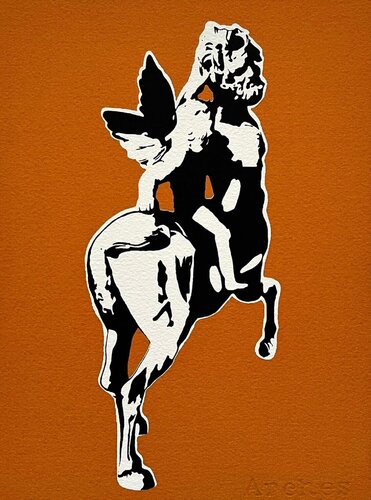 The Centaur (Sagittarius, Orange) von Blek le Rat, Druck kaufen auf Singulart