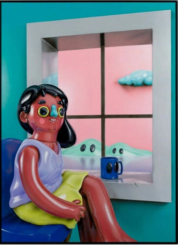 Untitled ( Lady, Window, Collectible)12 van Cesar Piette, Afdruk te koop op Singulart