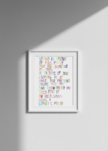 Stand in front and pretend you’re into art von CB Hoyo, Druck kaufen auf Singulart