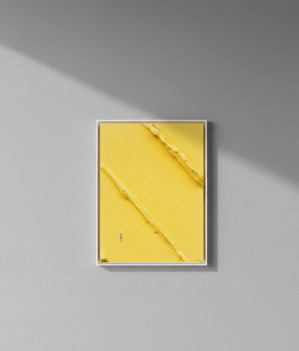 Asphalt Meadows (Marigold, Yellow) di Werner Bronkhorst, Stampa in vendita su Singulart